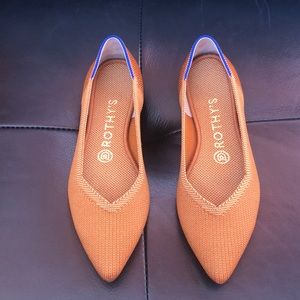 Rothy’s pointed toe flats fawn 7 points